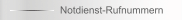 Notdienst-Rufnummern